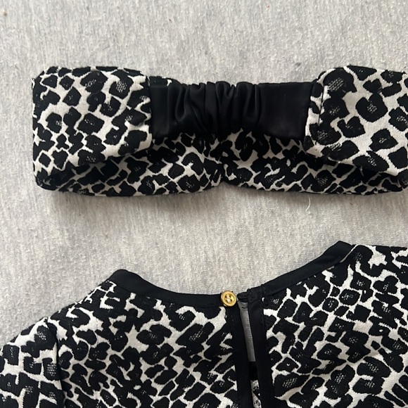 black and white cheetah/leopard print dress with matching headband - Picture 4 of 4